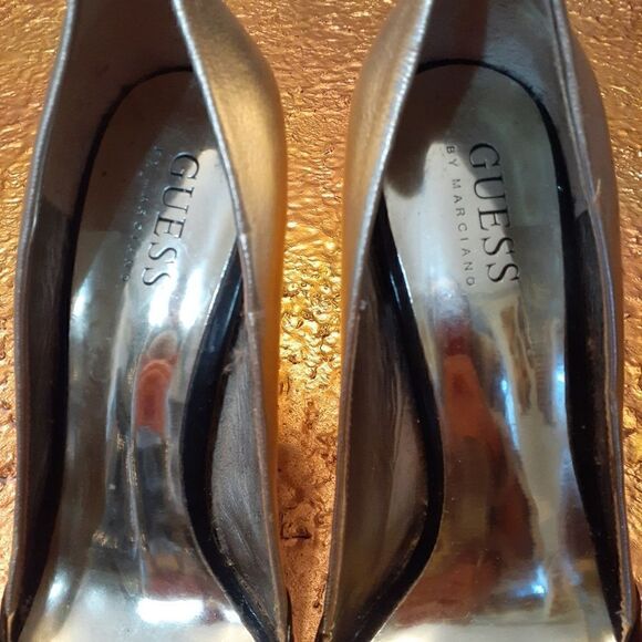 Guess By Marciano Patent Leather Peep Toe Heels - Picture 4 of 14
